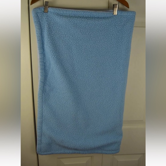 Idea Nuova Solid Light Blue Baby Blanket Plush Sherpa Security Lovey Thick - Picture 4 of 9